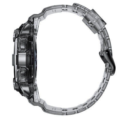 SYSTEM-S case and strap 40 mm TPU for Samsung Galaxy Watch 5 4 in Black Transparent