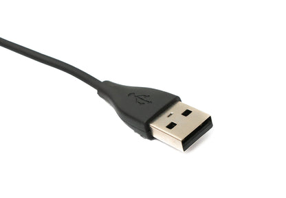 SYSTEM-S USB 2.0 Kabel 92 cm Ladekabel für Fitbit Inspire HR Ace 2 Smartwach in Schwarz