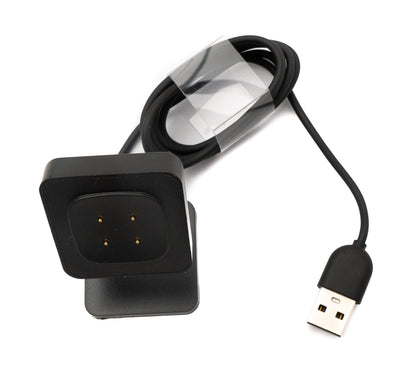 SYSTEM-S USB 2.0 cable 93 cm charging station for Fitbit Versa 4 3 Sense 2 1 in black 