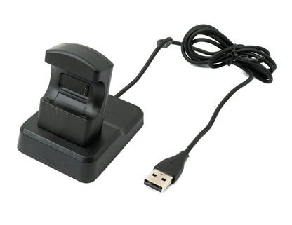 SYSTEM-S USB 2.0 Kabel 120 cm Ladestation für Fitbit Charge 3 Smartwatch in Schwarz