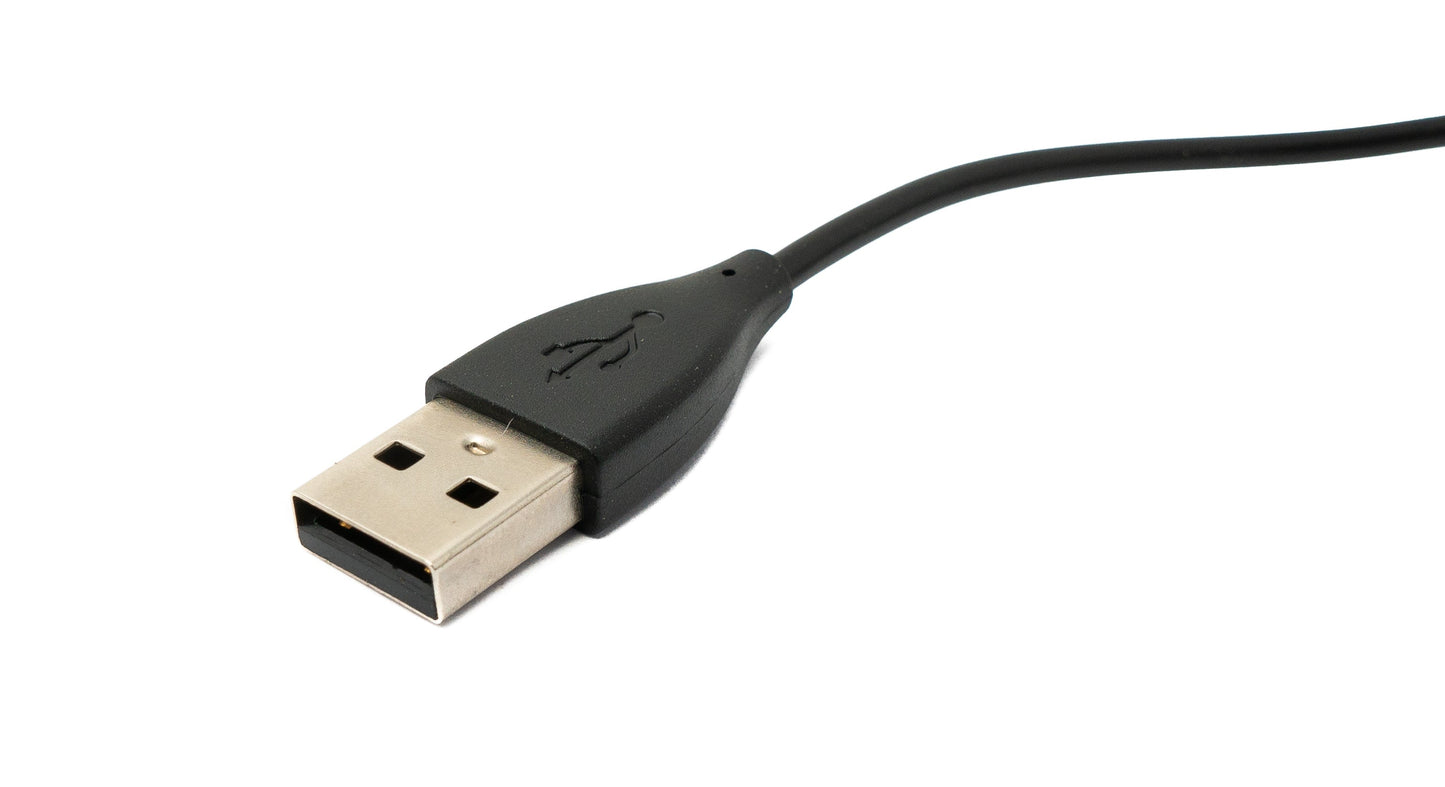 SYSTEM-S USB 2.0 Kabel 99 cm Ladekabel für Fitbit Charge 2 Smartwach in Schwarz