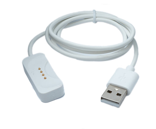 USB 2.0 cable 100 cm for Oppo Watch 4 3 2 1 pro SE for OnePlus Watch 2 Smartwatch in white
