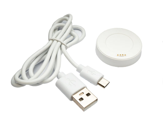 SYSTEM-S USB 2.0 Kabel 80 cm Ladestation für Huawei Watch 1 Smartwatch 5V in Weiß