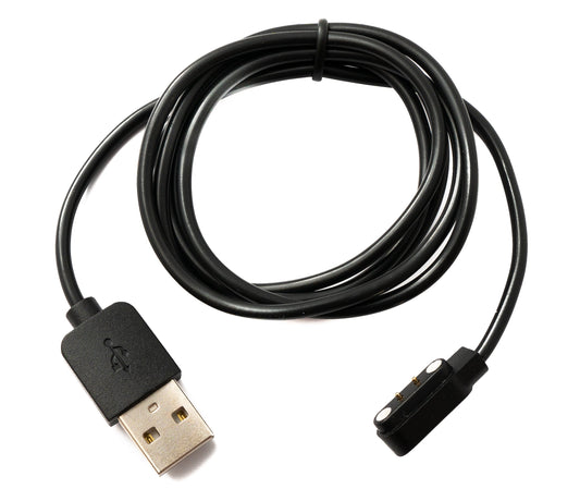 SYSTEM-S USB 2.0 cable 100 cm charging cable for Xiaomi Haylou LS05 Solar LS05 in black 