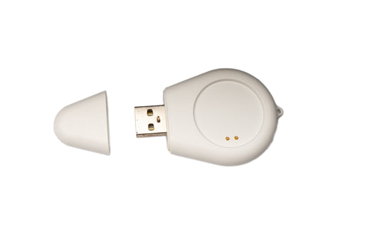 USB 2.0 adapter charging station for OnePlus Watch 1 cable in white