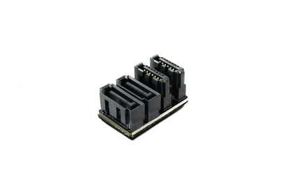 SYSTEM-S SATA UTurn adapter 2x 7-pin female to 2x male cable 360° for mainboard SSD HDD