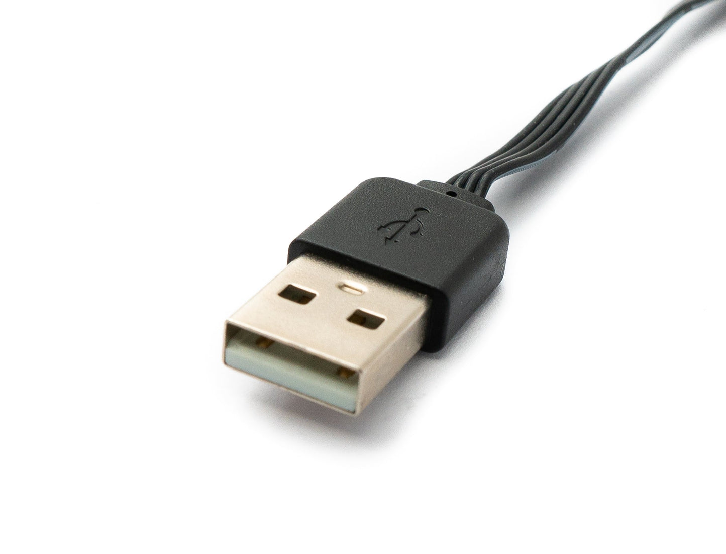 SYSTEM-S USB 3.1 Kabel 13 cm Typ C Stecker zu 2.0 Typ A Stecker Winkel flach Schwarz