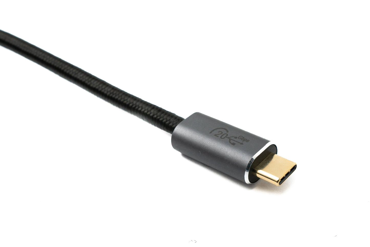 SYSTEM-S USB 3.2 Gen 2 Kabel 200 cm Typ C Stecker zu Stecker geflochten Schwarz