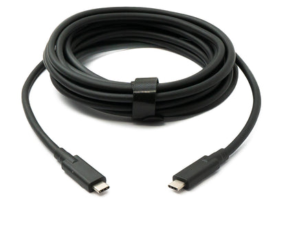 SYSTEM-S USB 3.2 Gen 2 Kabel 5 m Typ C Stecker zu Stecker in Schwarz