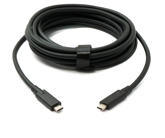 SYSTEM-S USB 3.2 Gen 2 Kabel 5 m Typ C Stecker zu Stecker in Schwarz