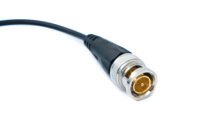 SYSTEM-S 2x UTP Kabel 10 cm Screw Lock zu BNC Stecker für HD Kameras Adapter in Schwarz