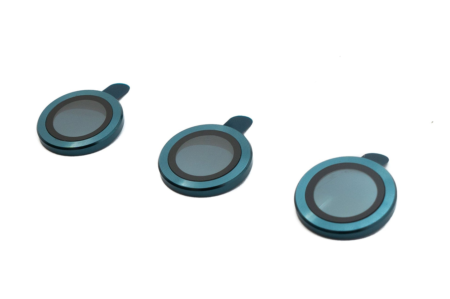 SYSTEM-S Kamera Schutz Linse Objektiv Abdeckung aus Glas für iPhone 12 Pro Max in Blau