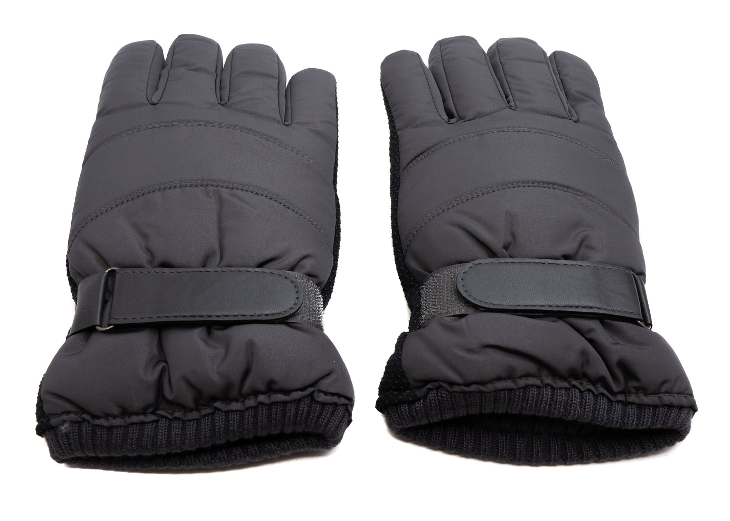 SYSTEM-S Anti Rutsch Handschuhe aus Polyester für Smartphones Touch Bildschirme in Grau