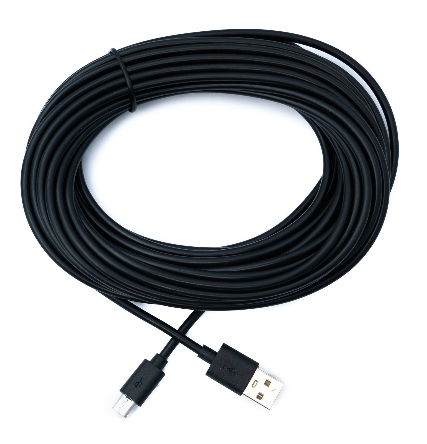 SYSTEM-S USB 2.0 Kabel 10 m Micro B Stecker zu Typ A Stecker in Schwarz