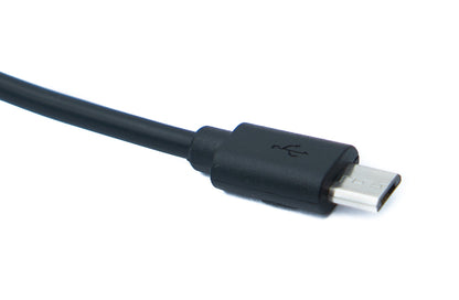 SYSTEM-S USB 2.0 Kabel 10 m Micro B Stecker zu Typ A Stecker in Schwarz