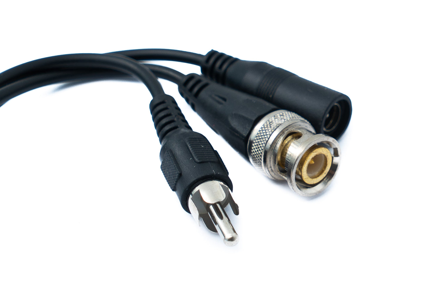 SYSTEM-S 2x CCTV Kabel 10 cm RJ45 Buchse zu BNC RCA DC Video Audio Strom Adapter Schwarz