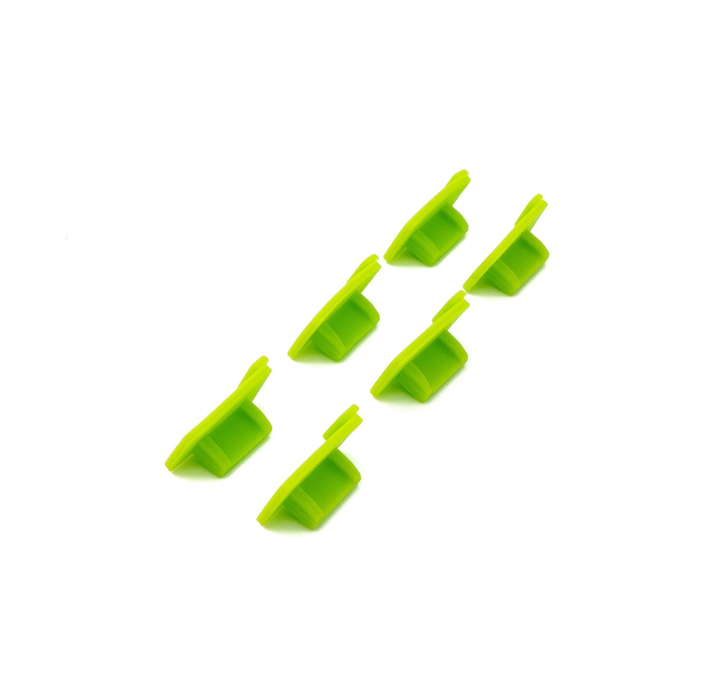 SYSTEM-S 6x USB Type A Anti Dust Protection Cover made of silicone in green