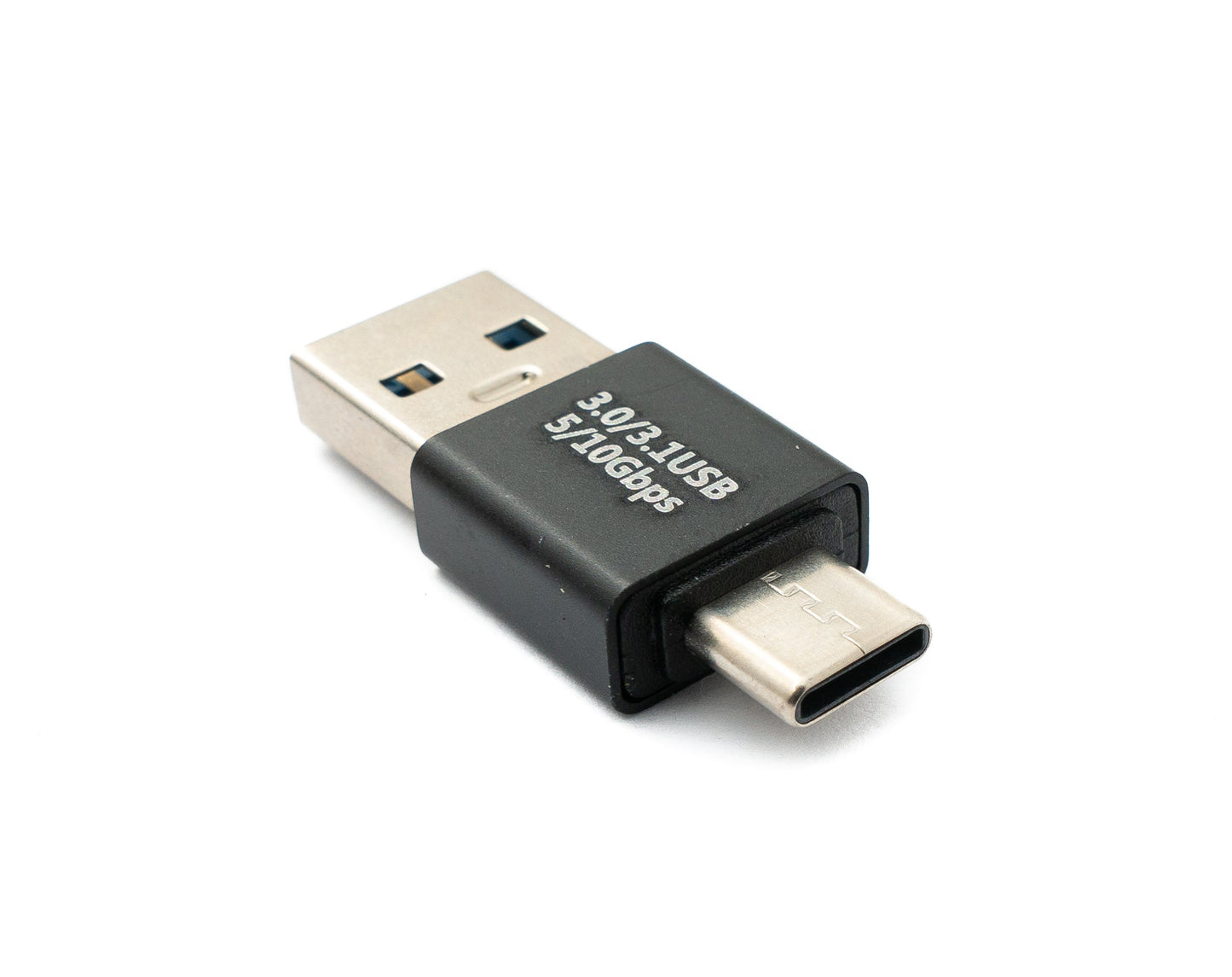 SYSTEM-S USB 3.1 Adapter Typ C Stecker zu 3.0 A Stecker Adapter 5 Gbit/s in Schwarz