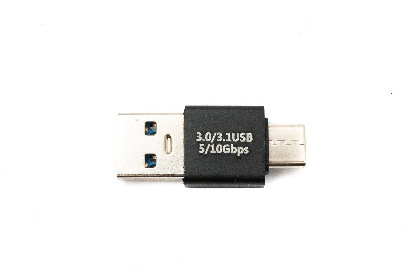 SYSTEM-S USB 3.1 Adapter Typ C Stecker zu 3.0 A Stecker Adapter 5 Gbit/s in Schwarz
