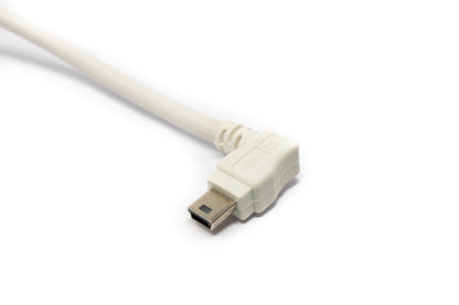 SYSTEM-S USB 2.0 Kabel 3 m Typ A Stecker zu Mini B Stecker Winkel in Weiß