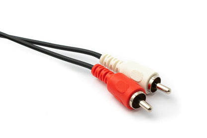 SYSTEM-S Cinch 2 RCA Kabel 150 cm Buchse zu DIN 5 polig Stecker Stereo in Schwarz