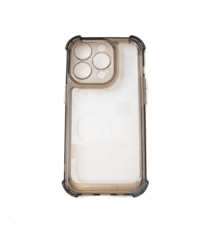 SYSTEM-S protective case shockproof made of TPU in black transparent case for iPhone 14 Pro