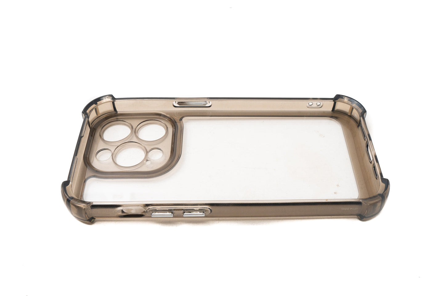 SYSTEM-S protective case shockproof made of TPU in black transparent case for iPhone 14 Pro