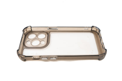 SYSTEM-S protective case shockproof made of TPU in black transparent case for iPhone 14 Pro