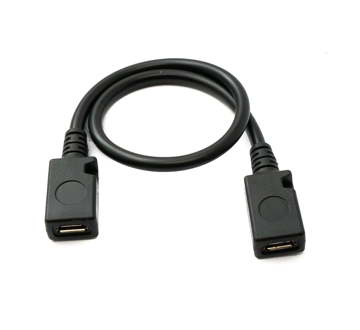SYSTEM-S USB 2.0 Kabel 15 cm Micro B Buchse zu Buchse in Schwarz