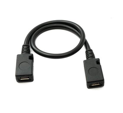SYSTEM-S USB 2.0 Kabel 15 cm Micro B Buchse zu Buchse in Schwarz