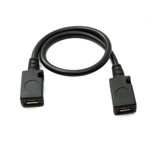 SYSTEM-S USB 2.0 cable 15 cm Micro B female to female in black