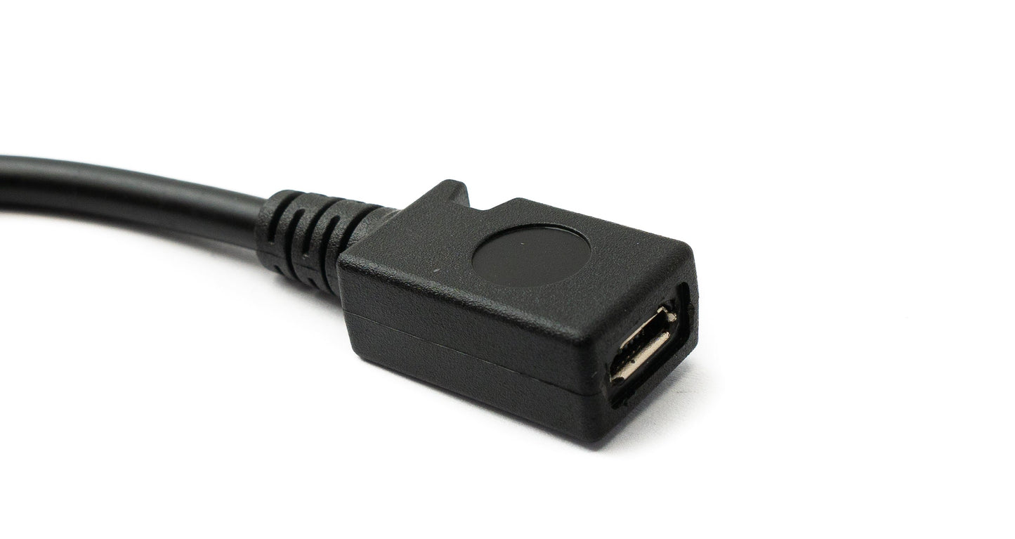SYSTEM-S USB 2.0 Kabel 15 cm Micro B Buchse zu Buchse in Schwarz