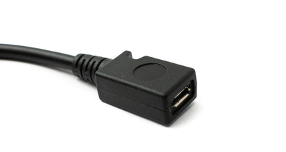 SYSTEM-S USB 2.0 Kabel 15 cm Micro B Buchse zu Buchse in Schwarz