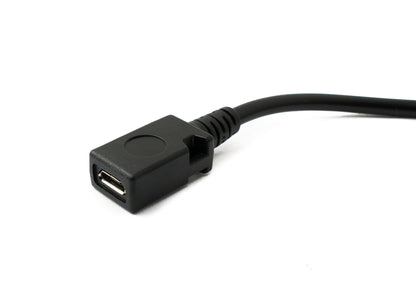 SYSTEM-S USB 2.0 Kabel 15 cm Micro B Buchse zu Buchse in Schwarz