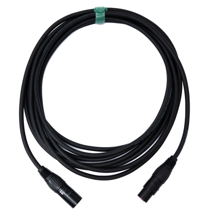 SYSTEM-S Audio Kabel 5 m XLR 3 polig Stecker zu Buchse AUX in Schwarz