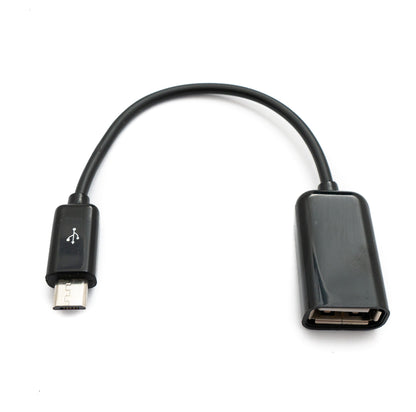 SYSTEM-S USB 2.0 cable 15 cm Micro B male to Type A female adapter in black