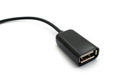 SYSTEM-S USB 2.0 cable 15 cm Micro B male to Type A female adapter in black