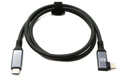 SYSTEM-S USB4 80 cm cable Type C male to male angled 40 Gbit/s 240 W USB 4.0 cable