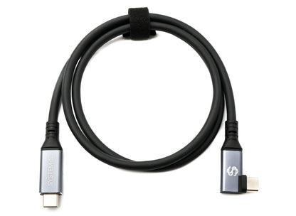 SYSTEM-S USB4 80 cm cable Type C male to male angled 40 Gbit/s 240 W USB 4.0 cable