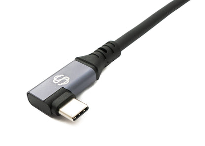 SYSTEM-S USB4 USB 150 cm Kabel Typ C Stecker zu Stecker Winkel 40 Gbit/s 240 W USB 4.0 Kabel