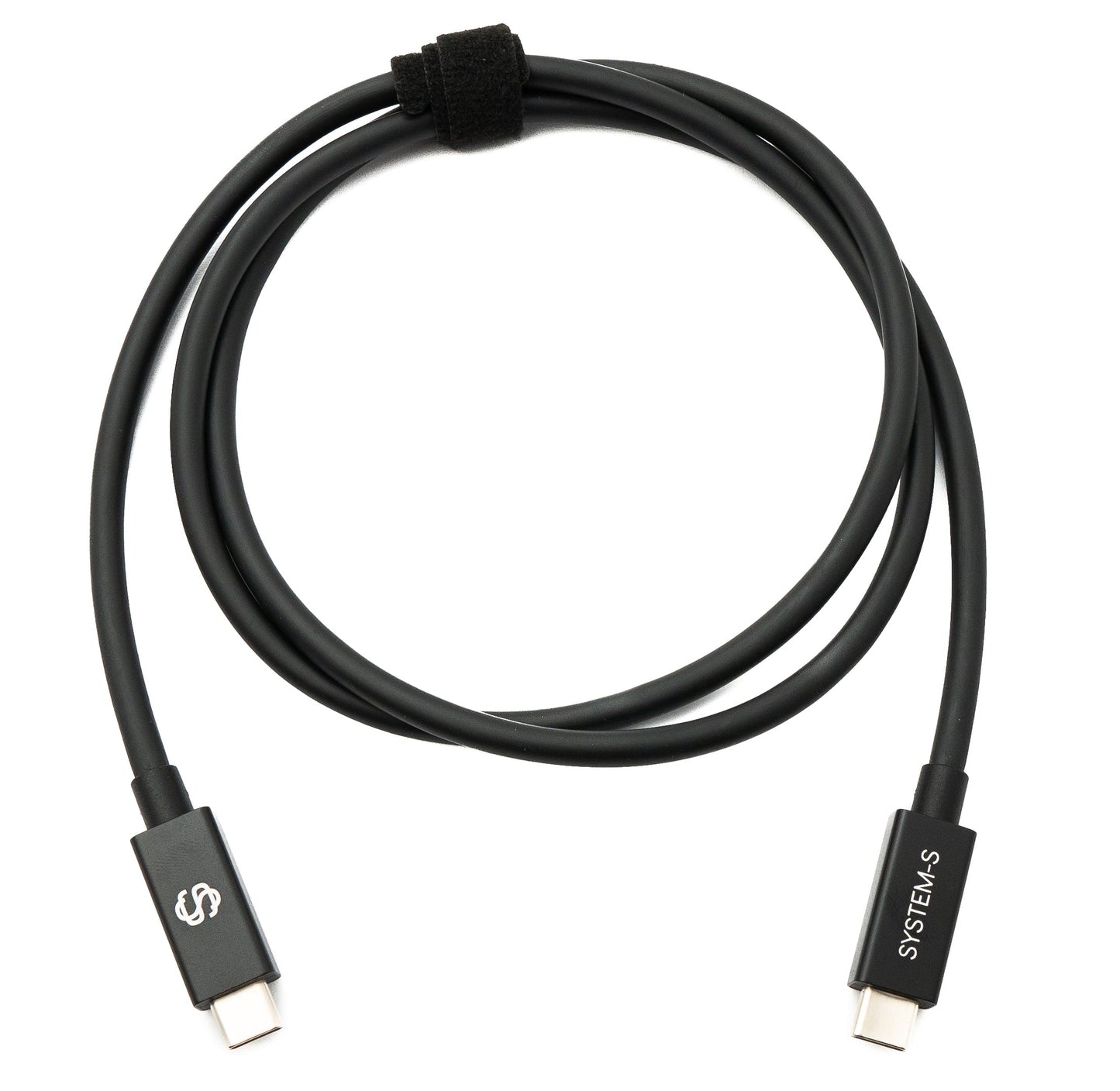 SYSTEM-S USB Thunderbolt 4 100 cm Cable Type C Male to Male 40 Gbit/s 240 W Cable Adapter 