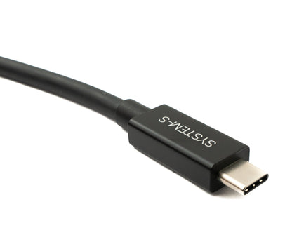 SYSTEM-S USB Thunderbolt 4 100 cm Cable Type C Male to Male 40 Gbit/s 240 W Cable Adapter 