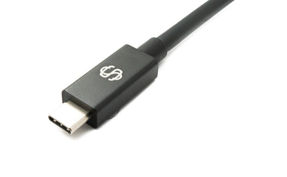 SYSTEM-S USB Thunderbolt 4 100 cm Cable Type C Male to Male 40 Gbit/s 240 W Cable Adapter 
