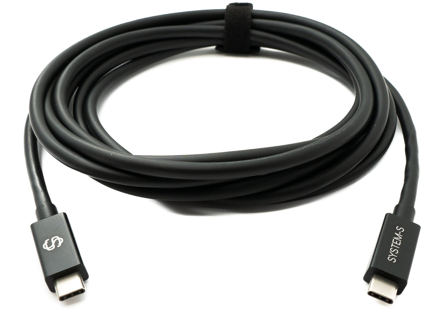 SYSTEM-S USB Thunderbolt 4 3 m Cable Type C Male to Male 40 Gbit/s 240 W Cable Adapter