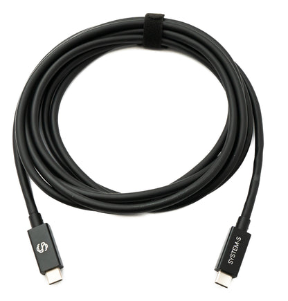 SYSTEM-S USB Thunderbolt 4 3 m Cable Type C Male to Male 40 Gbit/s 240 W Cable Adapter