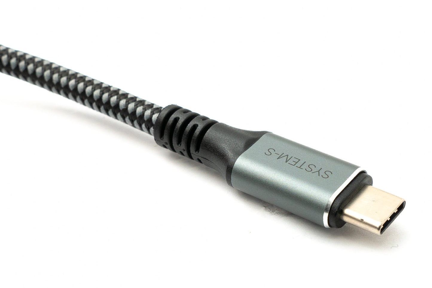 SYSTEM-S USB4 USB 80 cm Kabel Typ C Stecker zu Stecker geflochten 40 Gbit/s 240 W USB 4.0 Kabel