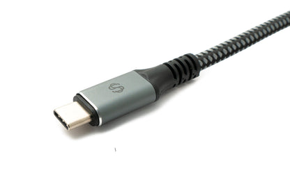 SYSTEM-S USB4 USB 80 cm Kabel Typ C Stecker zu Stecker geflochten 40 Gbit/s 240 W USB 4.0 Kabel