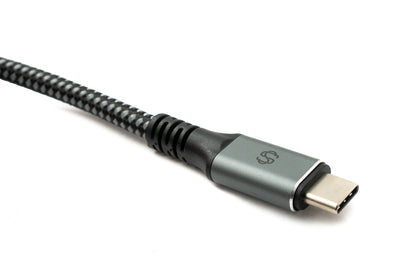 SYSTEM-S USB4 USB 50 cm Kabel Typ C Stecker zu Stecker geflochten 40 Gbit/s 240 W USB 4.0 Kabel