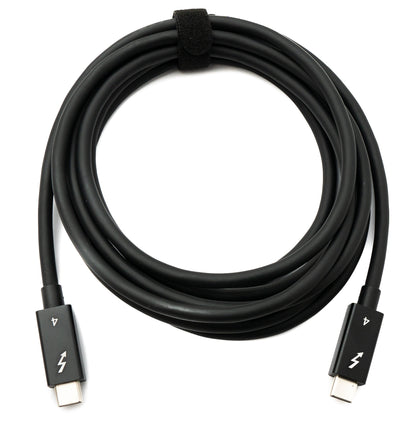 SYSTEM-S USB Thunderbolt 4 250 cm Kabel Typ C Stecker zu Stecker 40 Gbit/s 240 W Kabel Adapter