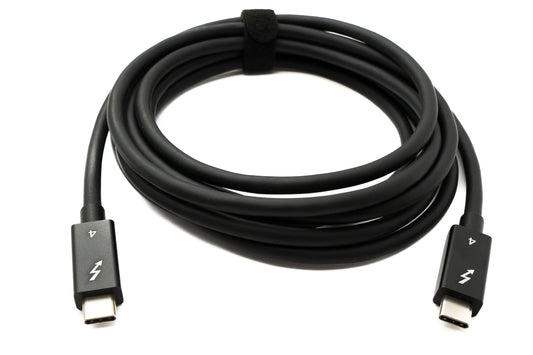 SYSTEM-S USB Thunderbolt 4 250 cm Kabel Typ C Stecker zu Stecker 40 Gbit/s 240 W Kabel Adapter